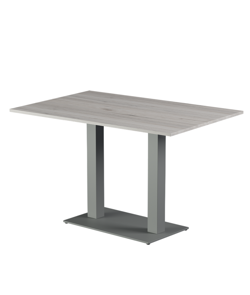 Tisch ALFA DUO Grau mit Laminierte-Platten 18 mm