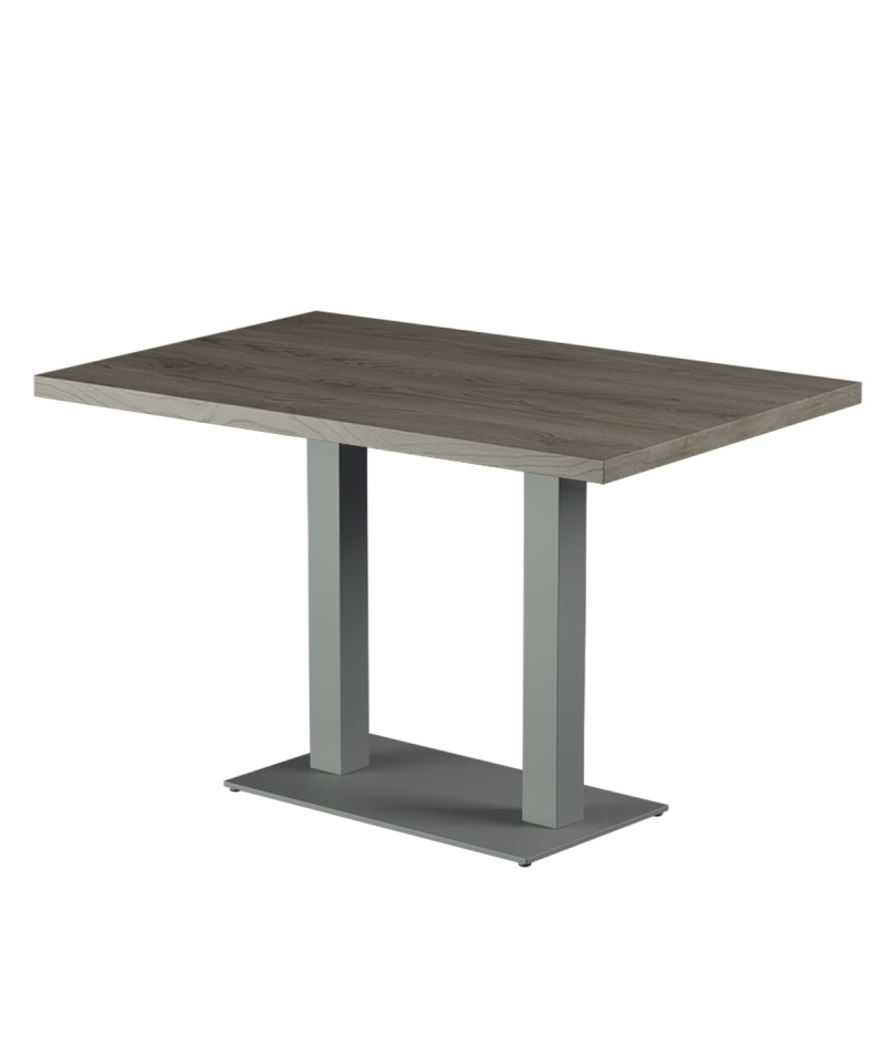 Tisch ALFA DUO Grau mit Laminierte-Platten 18 mm