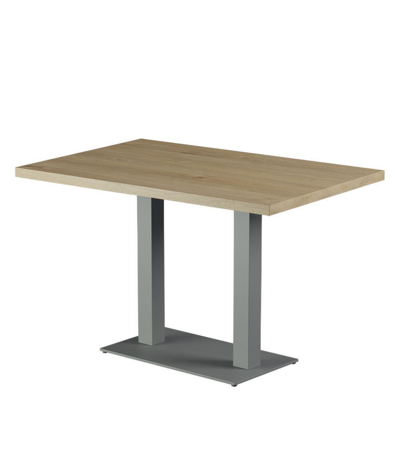 Tisch ALFA DUO Grau mit Laminierte-Platten 18 mm