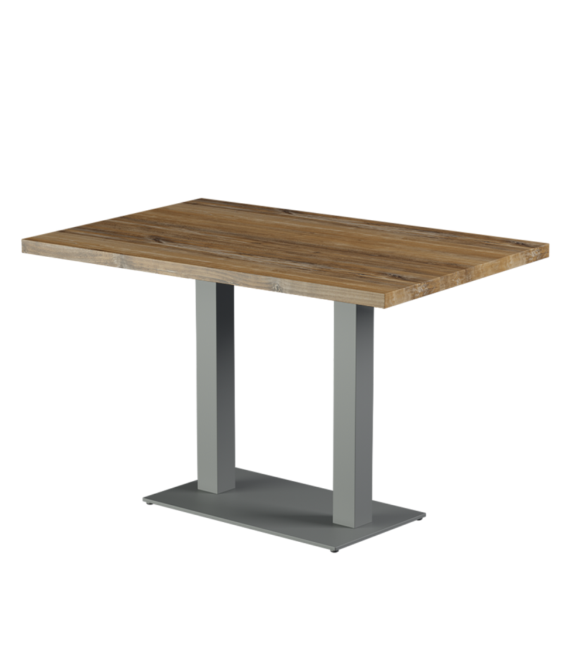 Tisch ALFA DUO Grau mit Laminierte-Platten 18 mm