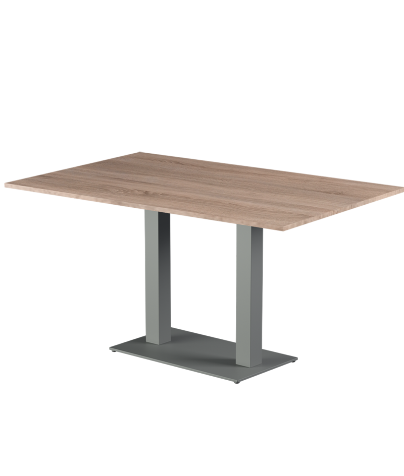 Tisch ALFA DUO Grau mit Laminierte-Platten 18 mm
