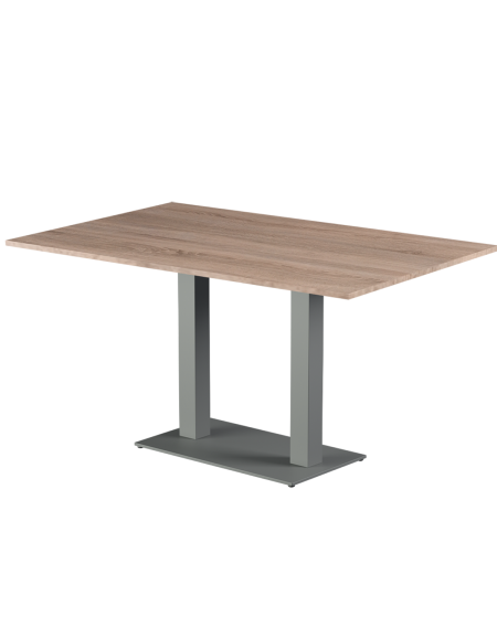 Tisch ALFA DUO Grau mit Laminierte-Platten 18 mm