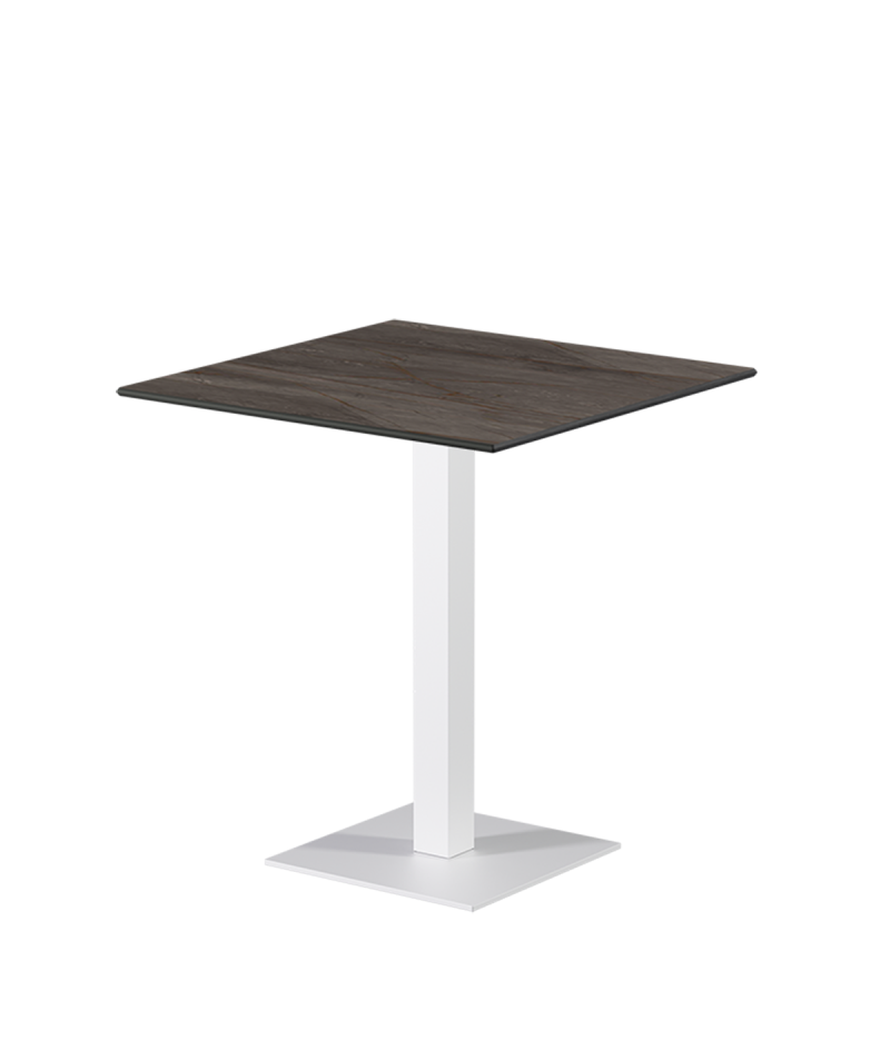 Tisch ALFA S Weiß mit HPL-Platten