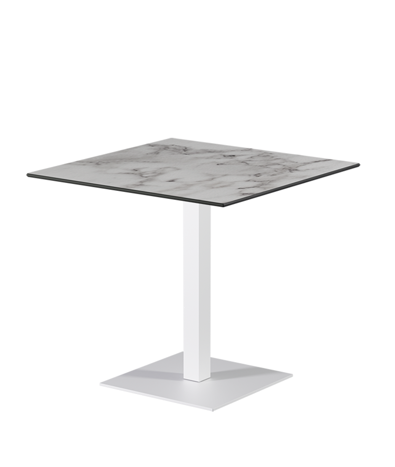 Tisch ALFA S Weiß mit HPL-Platten