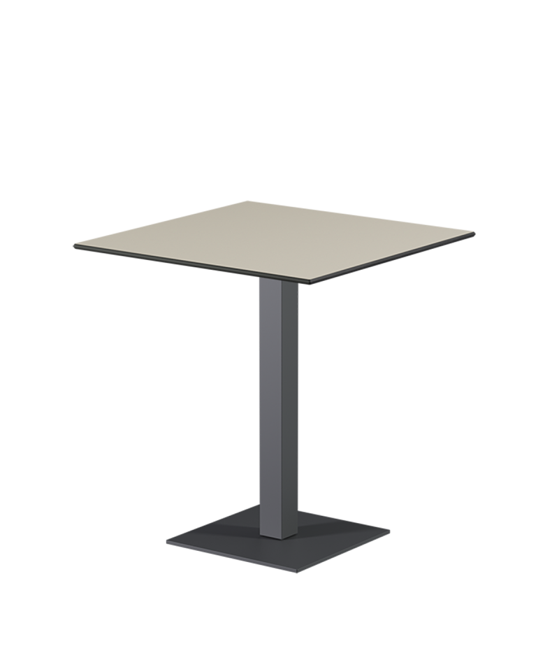 Tisch ALFA S Grau mit HPL-Platten