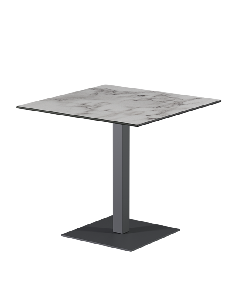 Tisch ALFA S Grau mit HPL-Platten