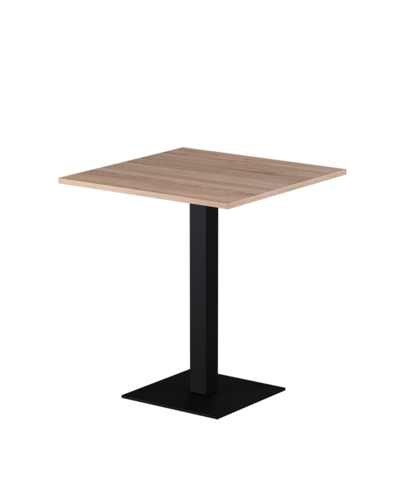 Tisch ALFA S Schwarz mit Laminierte-Platten 18 mm