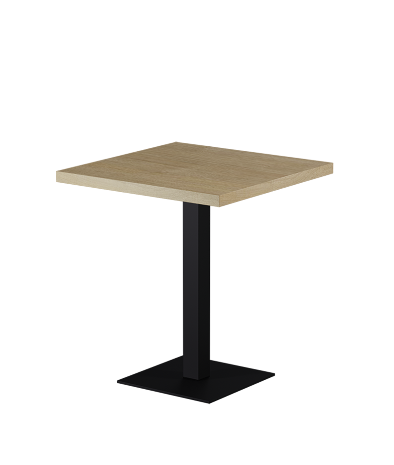 Tisch ALFA S Schwarz mit Laminierte-Platten 18 mm