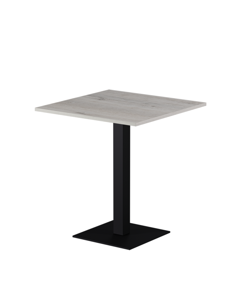 Tisch ALFA S Schwarz mit Laminierte-Platten 18 mm