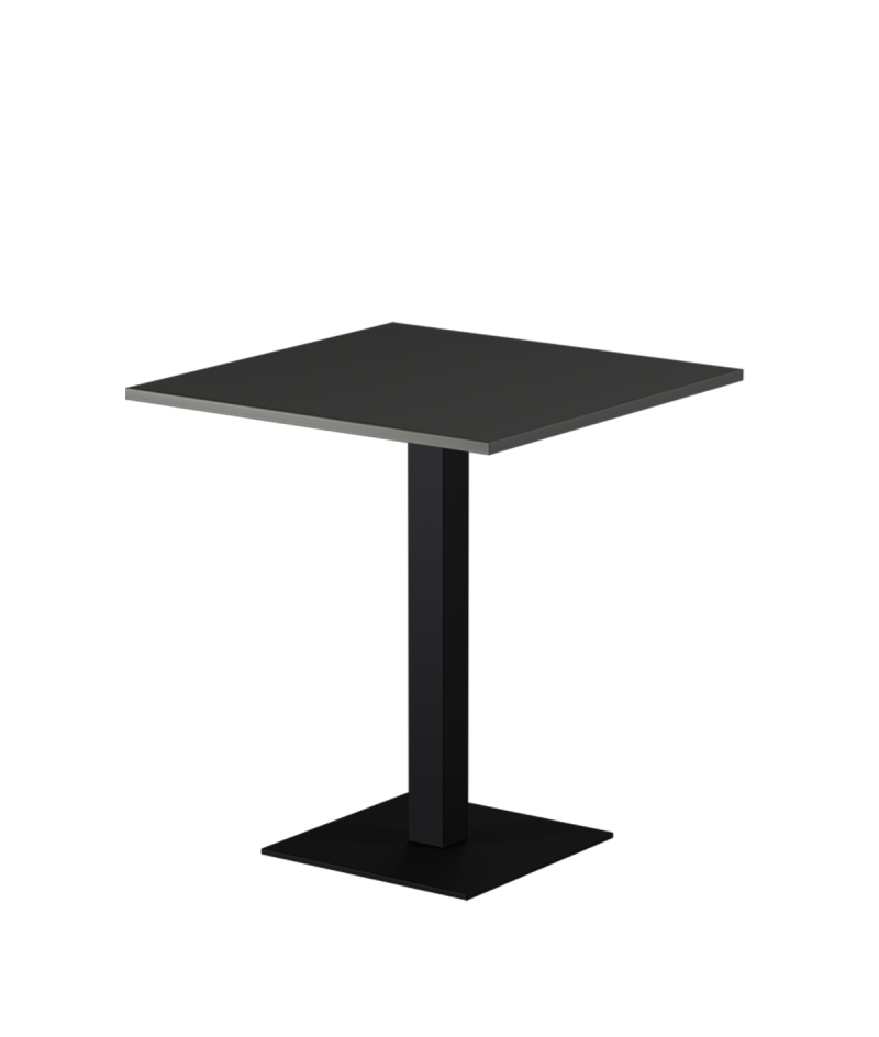 Tisch ALFA S Schwarz mit Laminierte-Platten 18 mm