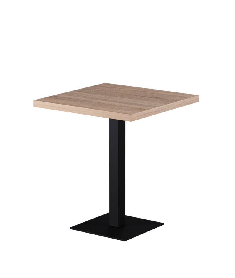Tisch ALFA S Schwarz mit Laminierte-Platten 18 mm