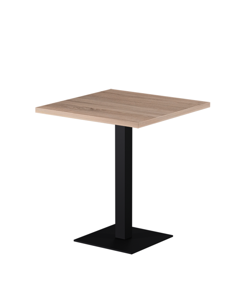 Tisch ALFA S Schwarz mit Laminierte-Platten 18 mm