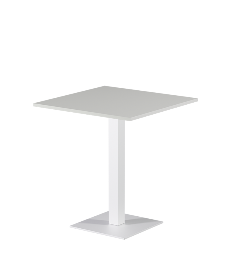 Tisch ALFA S Weiss mit Laminierte-Platten 18 mm