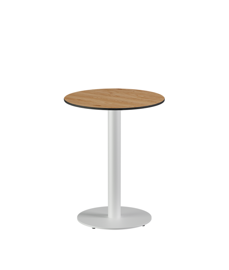 Tisch ALFA R Weiß mit HPL-Platten