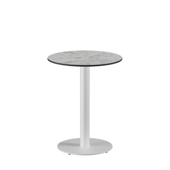 Tisch ALFA R Weiß mit HPL-Platten