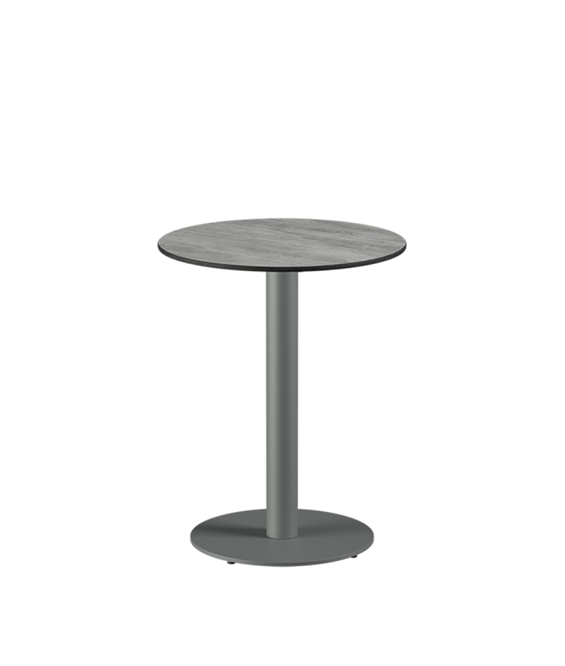 Tisch ALFA R Grau mit HPL-Platten