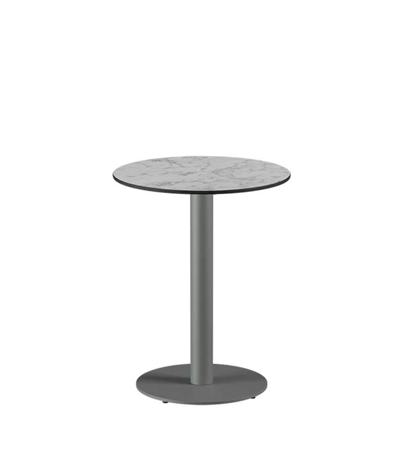Tisch ALFA R Grau mit HPL-Platten