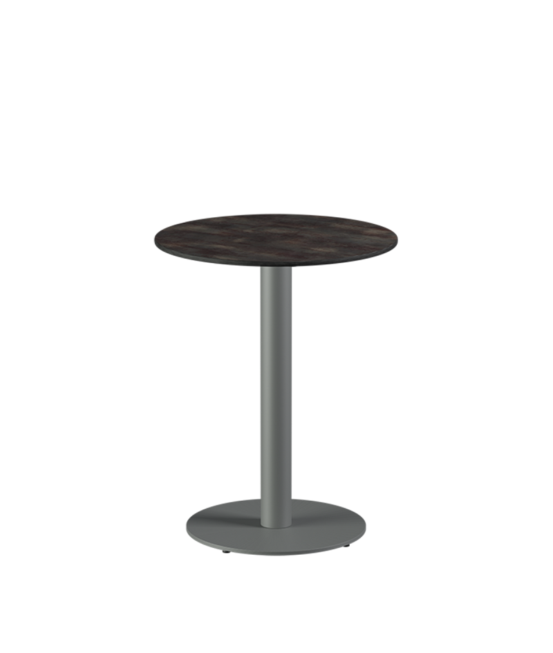 Tisch ALFA R Grau mit HPL-Platten