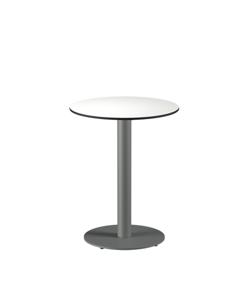 Tisch ALFA R Grau mit HPL-Platten
