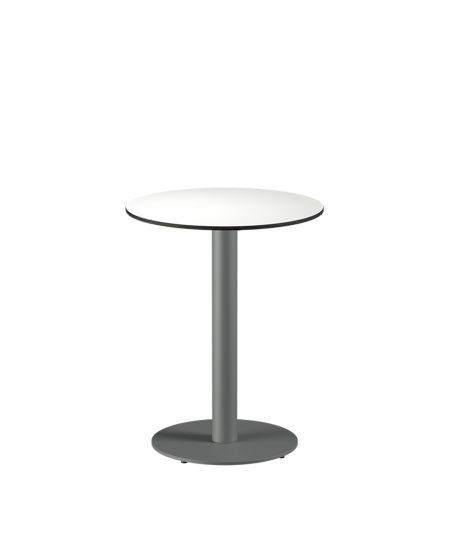 Tisch ALFA R Grau mit HPL-Platten