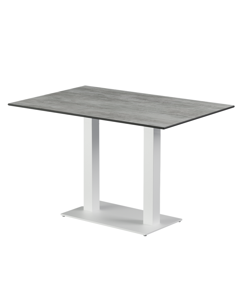 Tisch ALFA DUO Weiß mit HPL-Platten