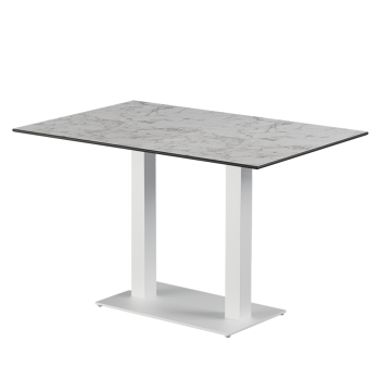 Tisch ALFA DUO Weiß mit HPL-Platten