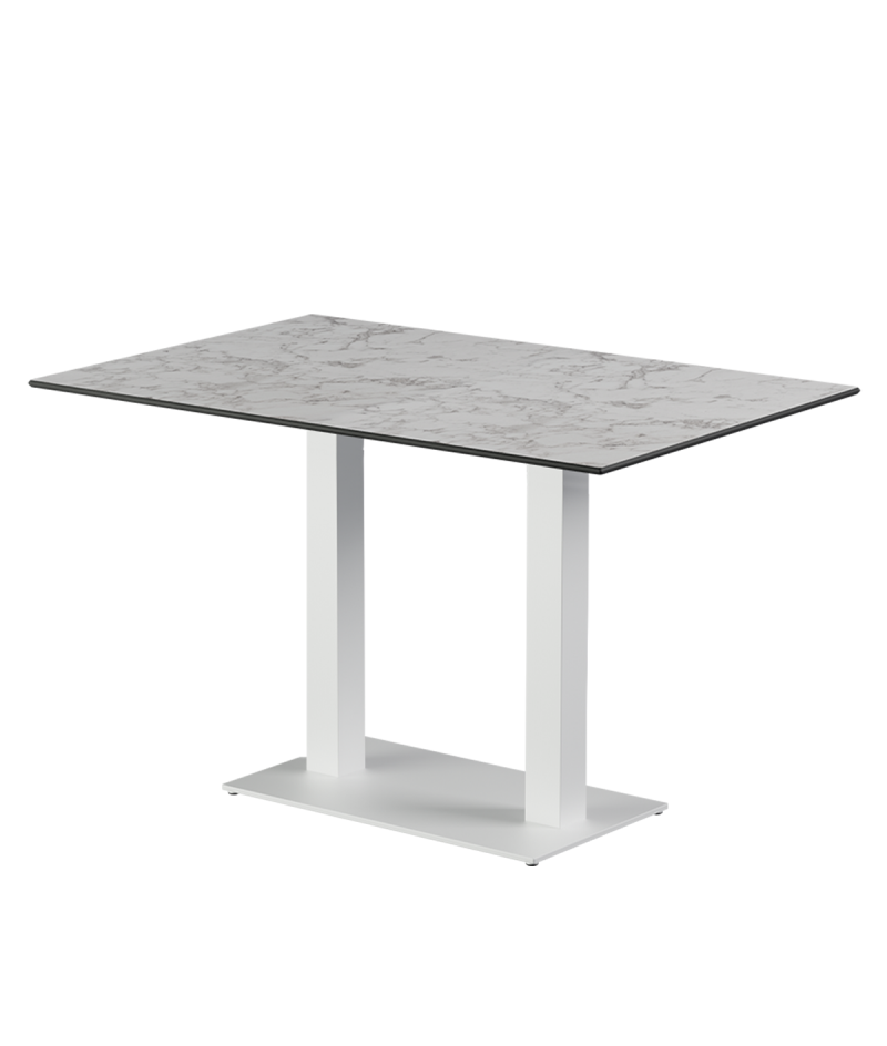 Tisch ALFA DUO Weiß mit HPL-Platten