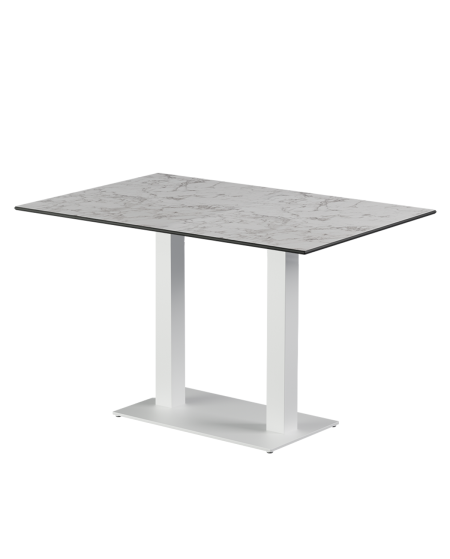 Tisch ALFA DUO Weiß mit HPL-Platten