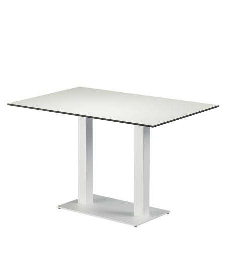 Tisch ALFA DUO Weiß mit HPL-Platten