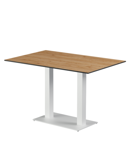 Tisch ALFA DUO Weiß mit HPL-Platten