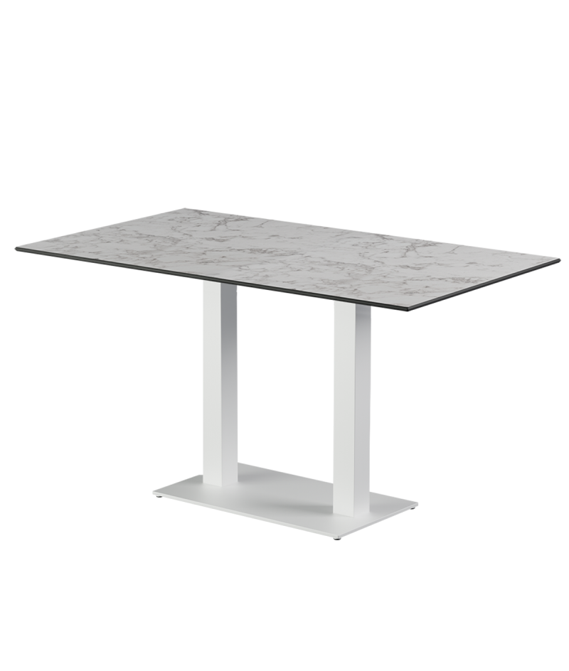 Tisch ALFA DUO Weiß mit HPL-Platten