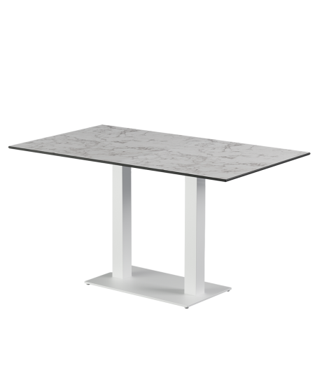 Tisch ALFA DUO Weiß mit HPL-Platten