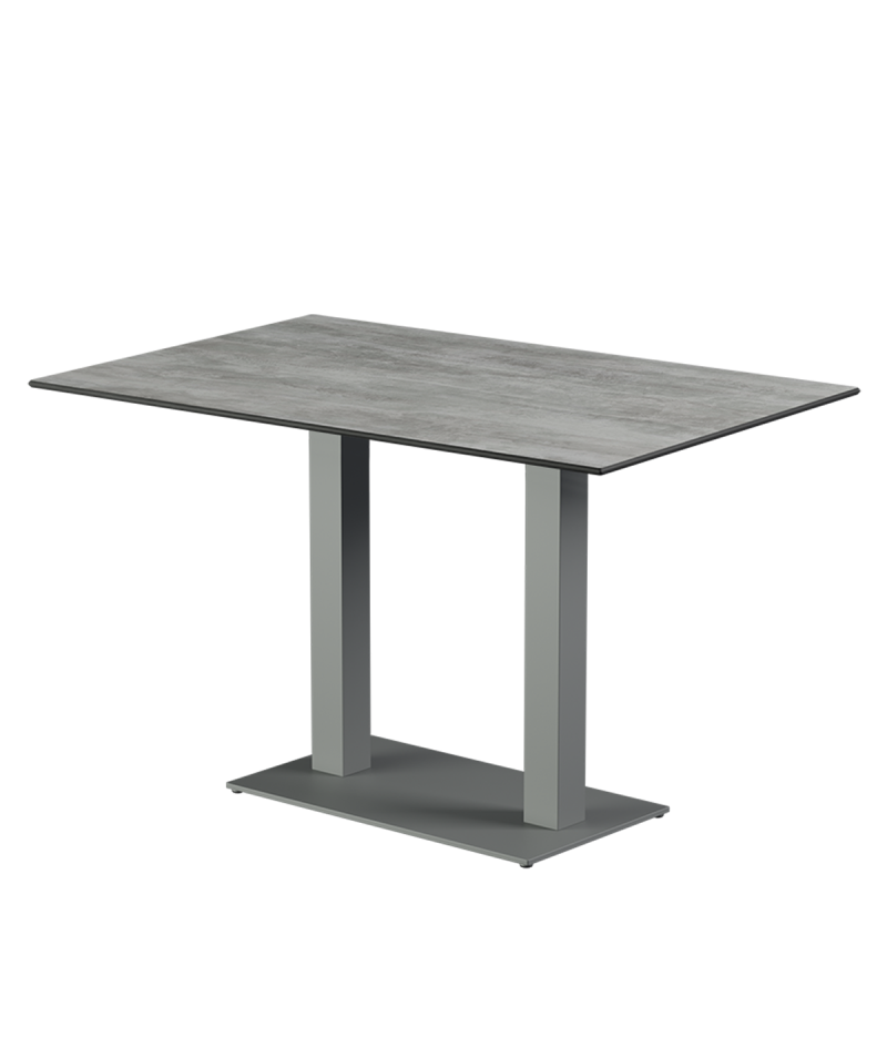 Tisch ALFA DUO Grau mit HPL-Platten