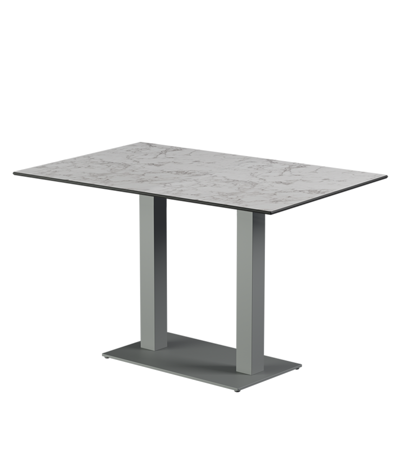 Tisch ALFA DUO Grau mit HPL-Platten