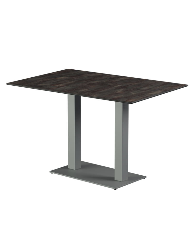 Tisch ALFA DUO Grau mit HPL-Platten
