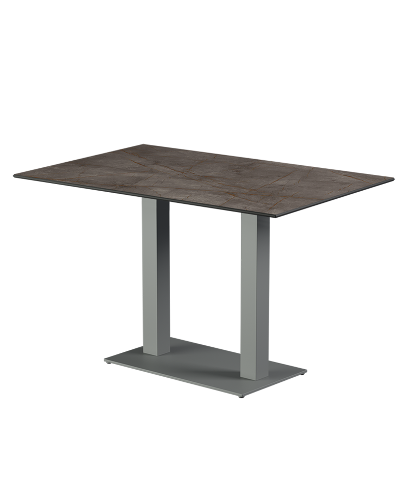 Tisch ALFA DUO Grau mit HPL-Platten