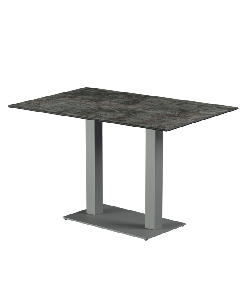 Tisch ALFA DUO Grau mit HPL-Platten