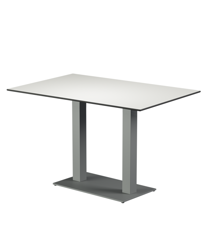 Tisch ALFA DUO Grau mit HPL-Platten