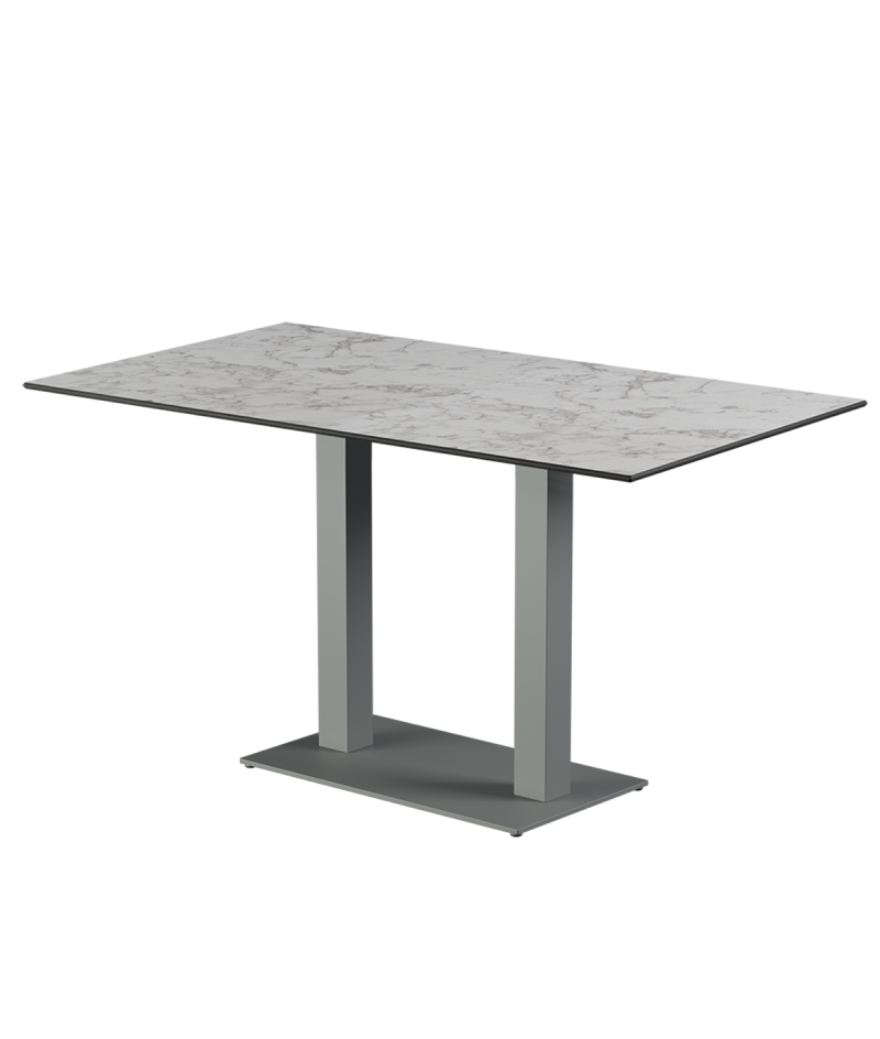 Tisch ALFA DUO Grau mit HPL-Platten