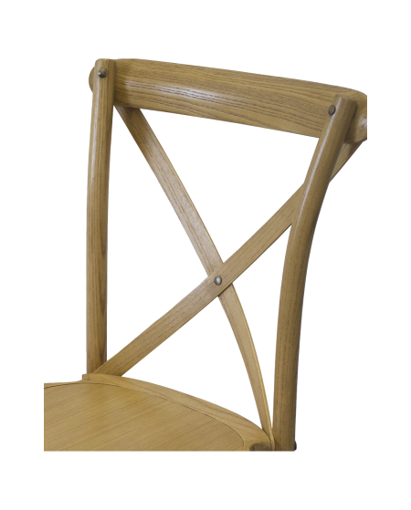 Stuhl CROSS-BACK WOOD Hell Rustikal