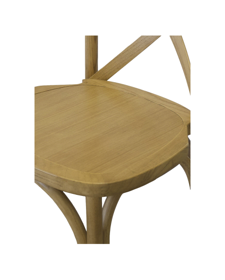 Stuhl CROSS-BACK WOOD Hell Rustikal