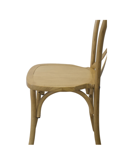 Stuhl CROSS-BACK WOOD Hell Rustikal