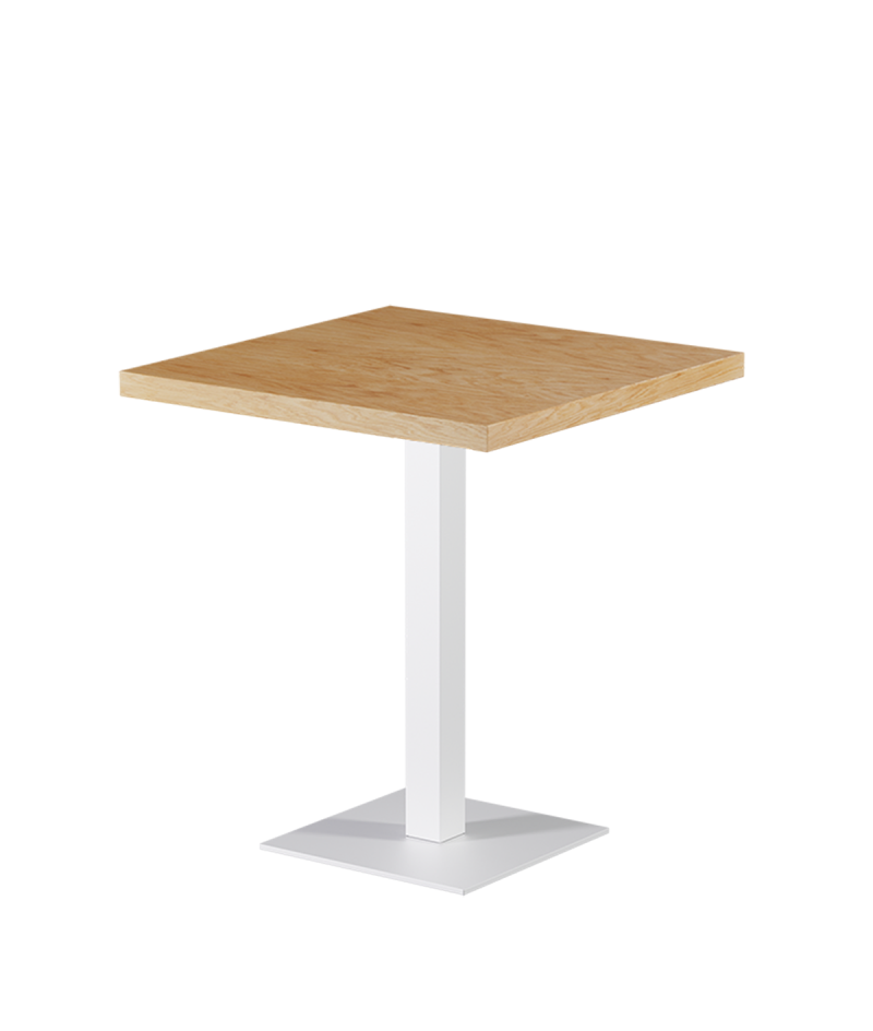 Tisch ALFA S Weiß mit Furnierte-Platten