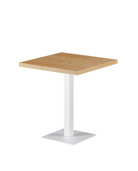 Tisch ALFA S Weiß mit Furnierte-Platten