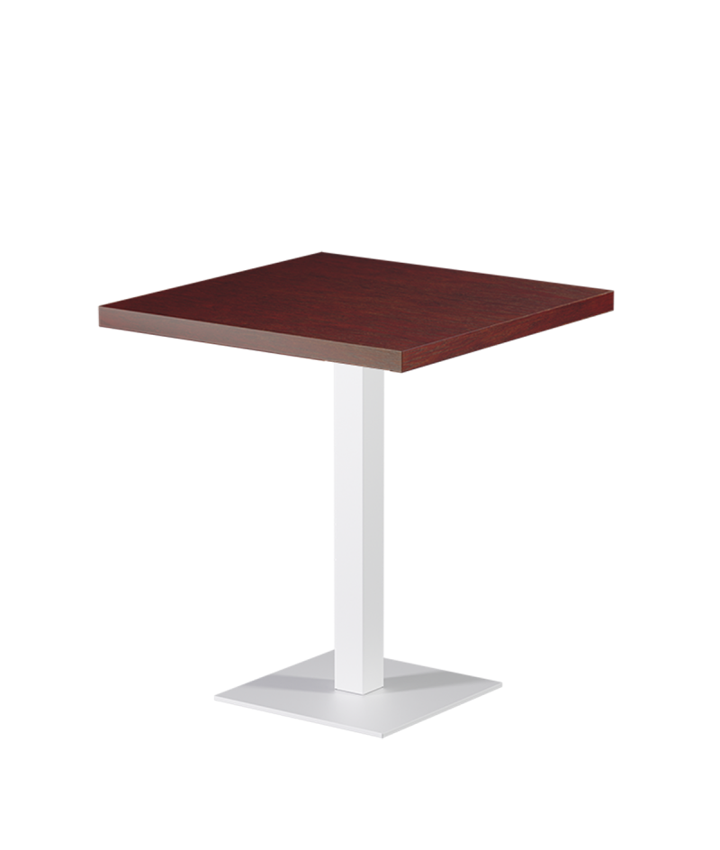 Tisch ALFA S Weiß mit Furnierte-Platten