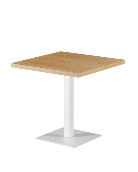 Tisch ALFA S Weiß mit Furnierte-Platten