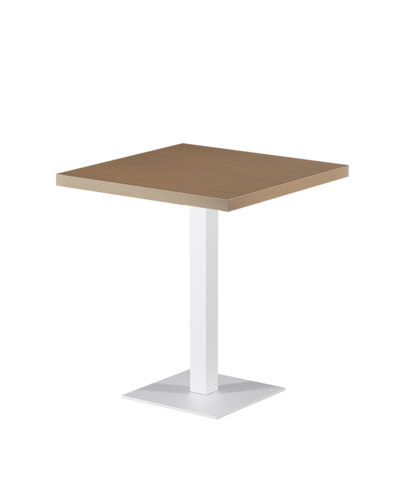 Tisch ALFA S Weiß mit Furnierte-Platten