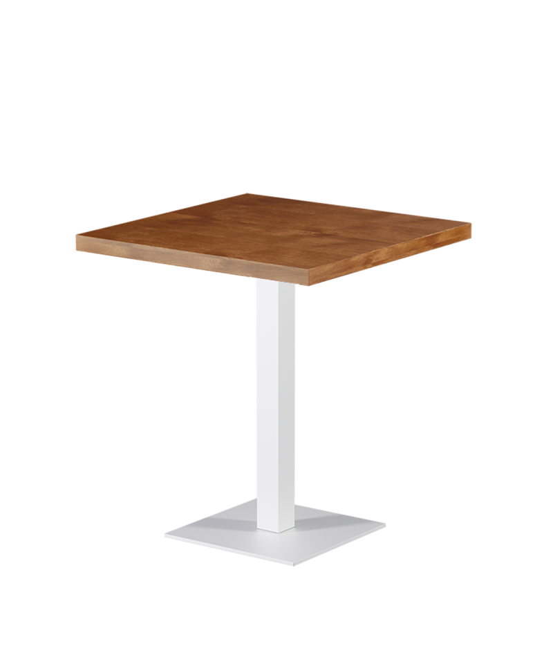 Tisch ALFA S Weiß mit Furnierte-Platten