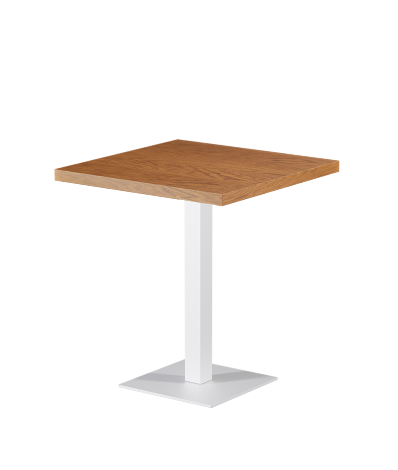 Tisch ALFA S Weiß mit Furnierte-Platten