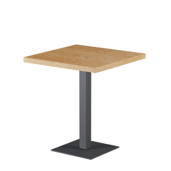 Tisch ALFA S Grau mit Furnierte-Platten